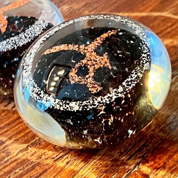 2 Abstract Handblown Paperweights - Picture 2 of 10